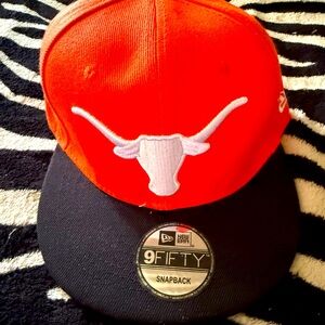 New Era Orange and Black Longhorn Snapback Cap